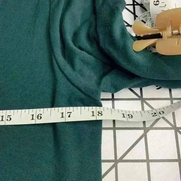 Eileen Fisher Womens Size S/P Forest Green Long Sleeve Dress - Picture 7 of 13